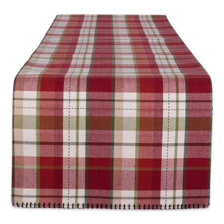 FASTFOOD 14 x 72 in. Mountain Trail Plaid Reversible Embellished Table Runner FA2567874